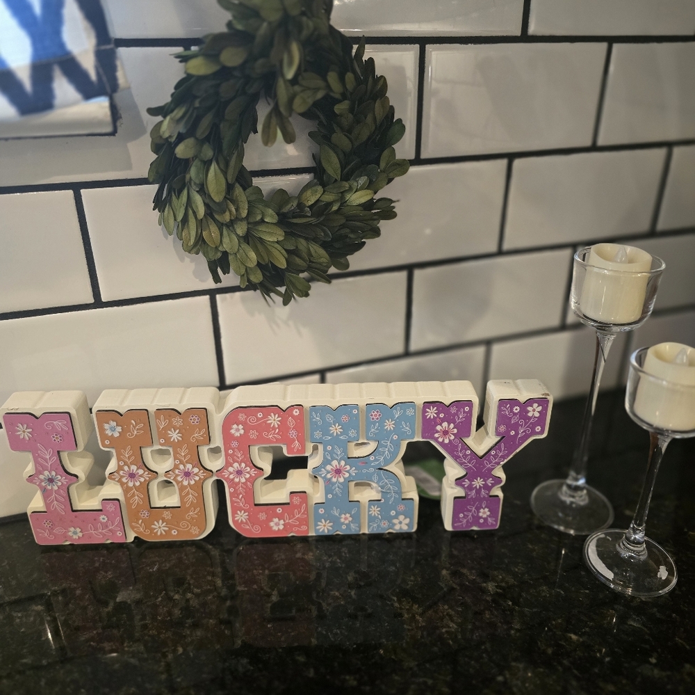 Colorful 'LUCKY' Decorative Blocks